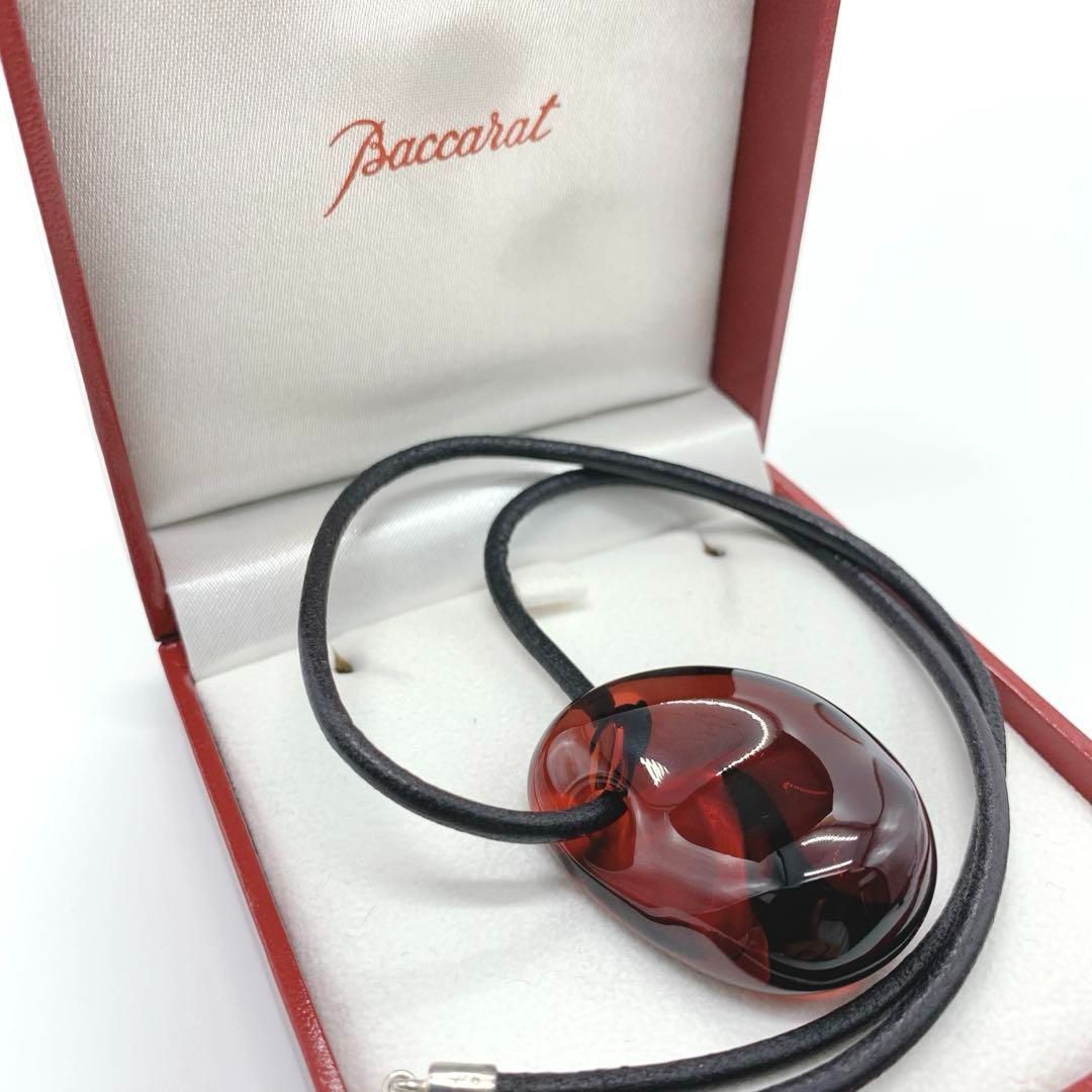 Baccarat バカラ ガレ ネックレス ペンダント レッド 赤 - メルカリ