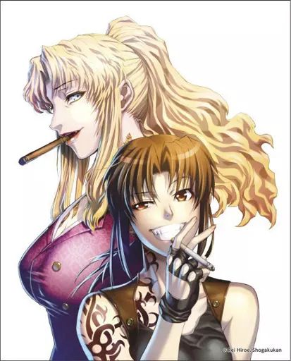 【BLACK LAGOON】　レヴィ&バラライカ 直筆サイン入りキャンバスボード BLACK LAGOON】 レヴィ&バラライカ 直筆サイン入りキャンバス