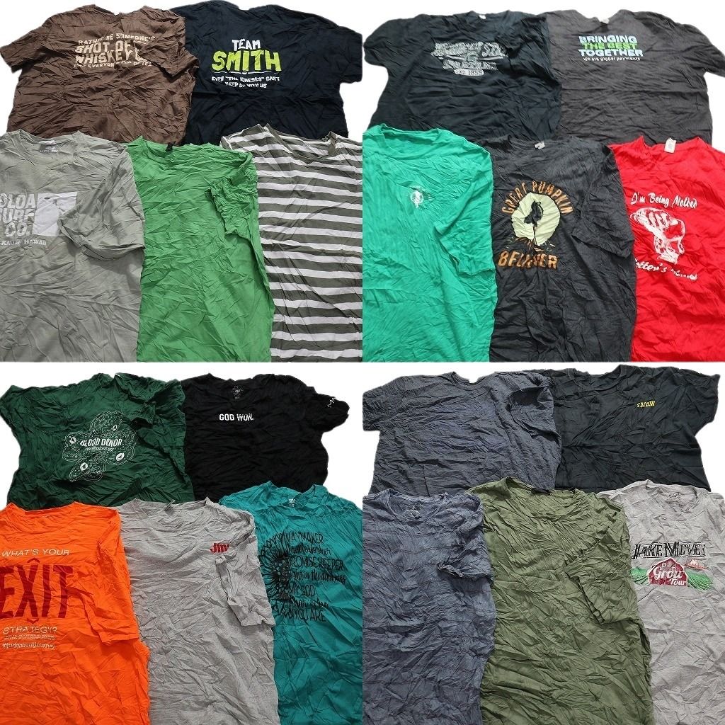 古着卸 まとめ売り カラーmix プリント 半袖Tシャツ 20枚セット