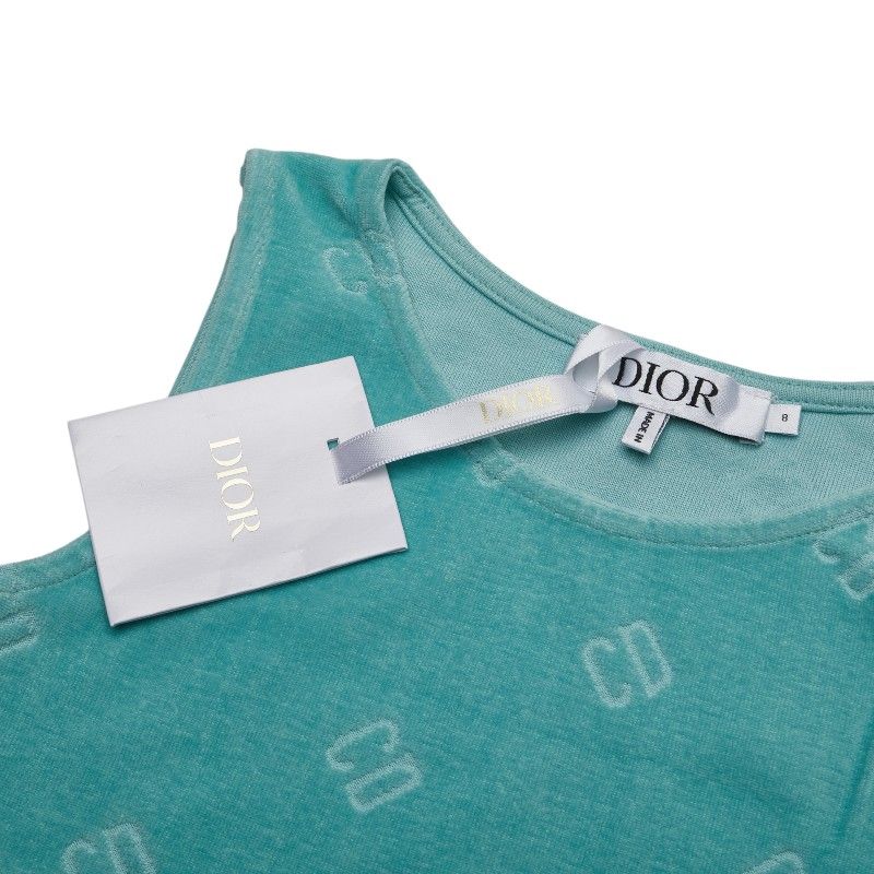 ディオール CD クロップド タンクトップ サイズ 8 ライトグリーン コットン レディース Dior 1-0231083 HRDEVELOPMENT_JP