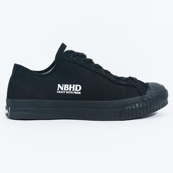 NEIGHBORHOOD ネイバーフッド 23AW NHXMOONSTAR.GR LOW SNEAKER 232MSMUN-FW01 ムーンスター ローカット スニーカー ブラック シューズ