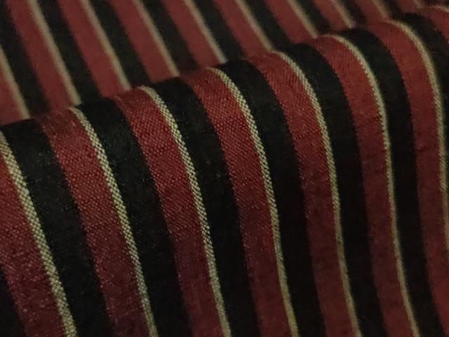 平和屋着物□極上 本場結城紬 重要無形文化財 奥順謹製 縞 証紙