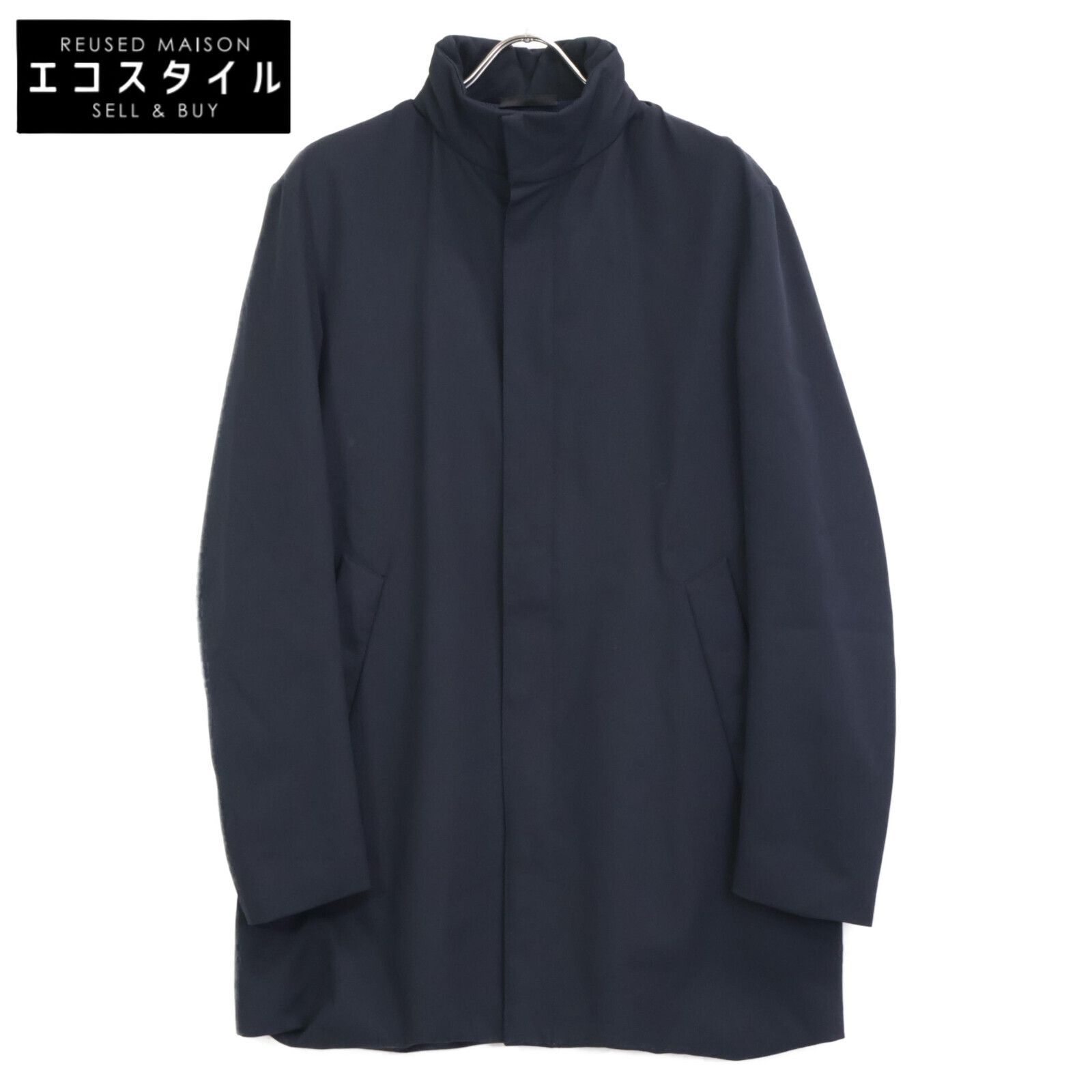 EMPORIO ARMANI エンポリオアルマーニ W1B35W W1W07 ﾈｲﾋﾞｰ 防水 ｼﾞｯﾌﾟｱｯﾌﾟｺｰﾄ 46