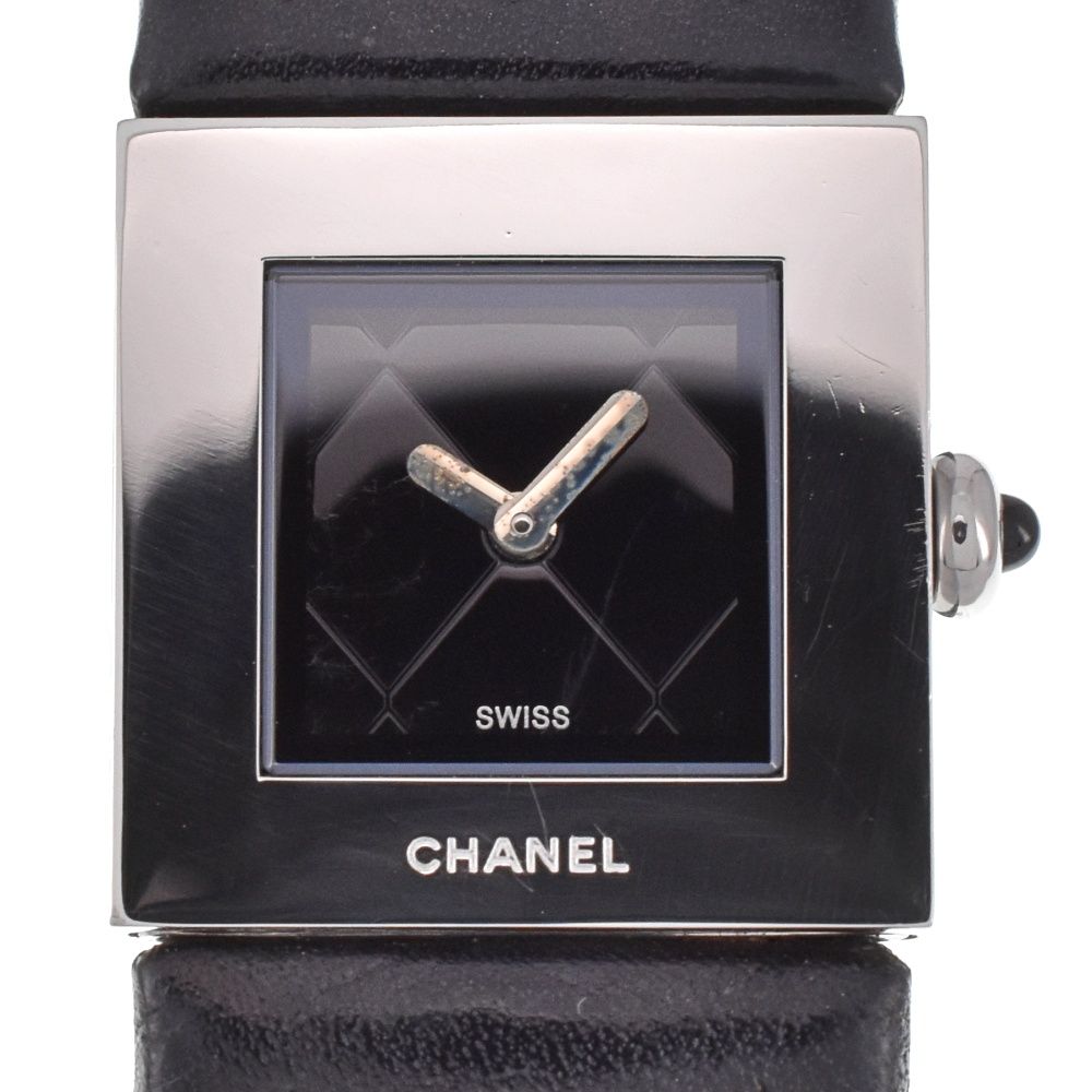 シャネル CHANEL H0116 マトラッセ SS/レザー クォーツ レディース保証書付き Q#127131