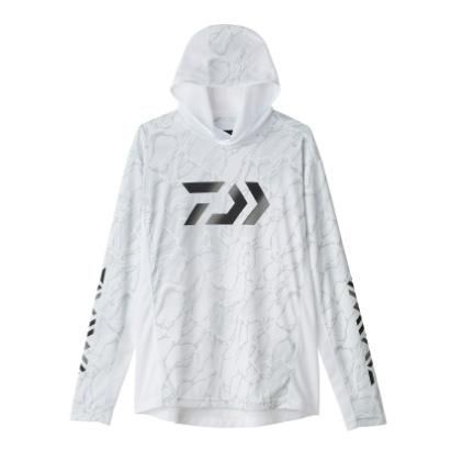 ダイワ DE-3725 フーディーゲームシャツ タイドホワイト 2XL