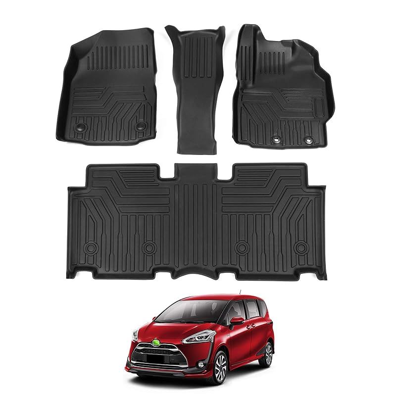 Cartist トヨタ シエンタ 170系 フロアマット 5人乗り専用 立体カーマット NHP17型 NSP17型 NCP17型 2015-2022年 TPE素材 3Dフロアマット 防水 抗菌効果 滑り防止 セカンドマット 耐汚れ カスタムパーツ 車種専用 0
