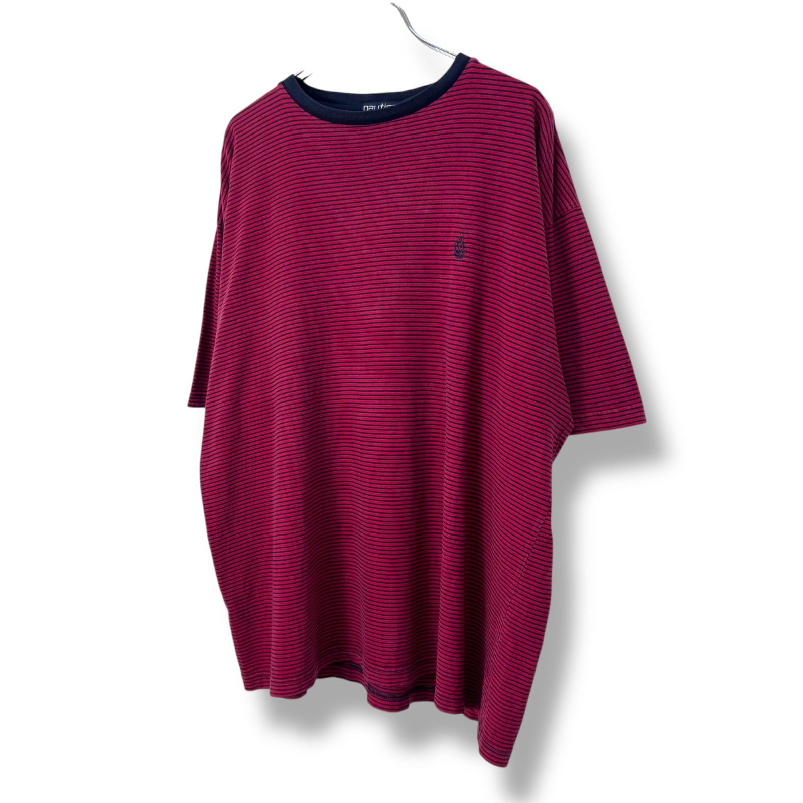 90s nautica Border T-Shirt Made in USA 【XXL】 90年代 ノーティカ 