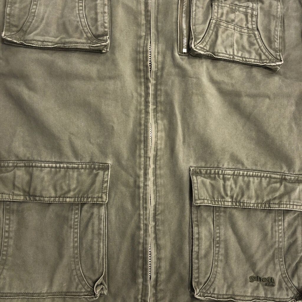 M-65 schott ショット　ミリタリージャケット　グリーン　古着　XL 中古・古着通販】Schott (ショット) レザージャケット グリーン