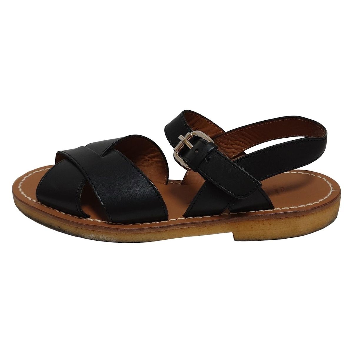 MargaretHowell マーガレットハウエル サンダル 37 レディース - 黒 レザー