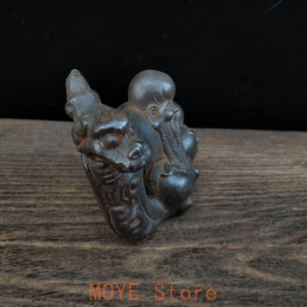 鉄器 竜頭 寿星 筆立て 書道具 文房具 工芸品 美術品 置物 【公式通販】