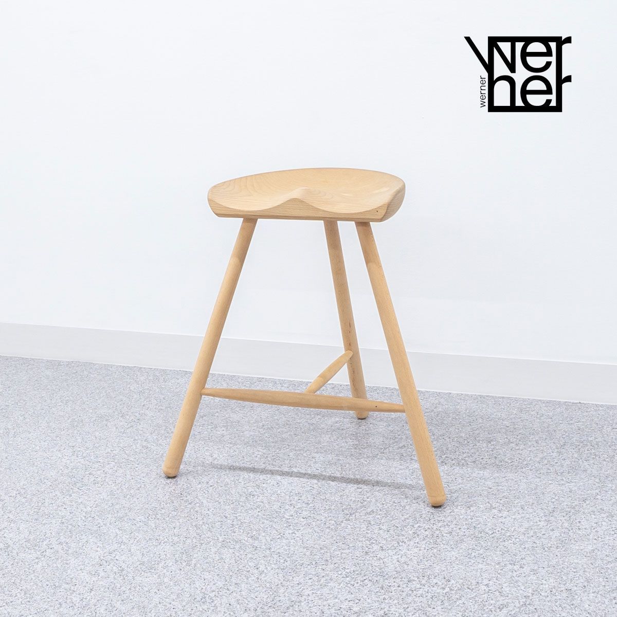 WERNER ワーナー SHOE MAKER シューメーカー 59cm スツール カウンター チェア アクタス取扱 ビーチ材 ラース ワーナー 定価4万 1