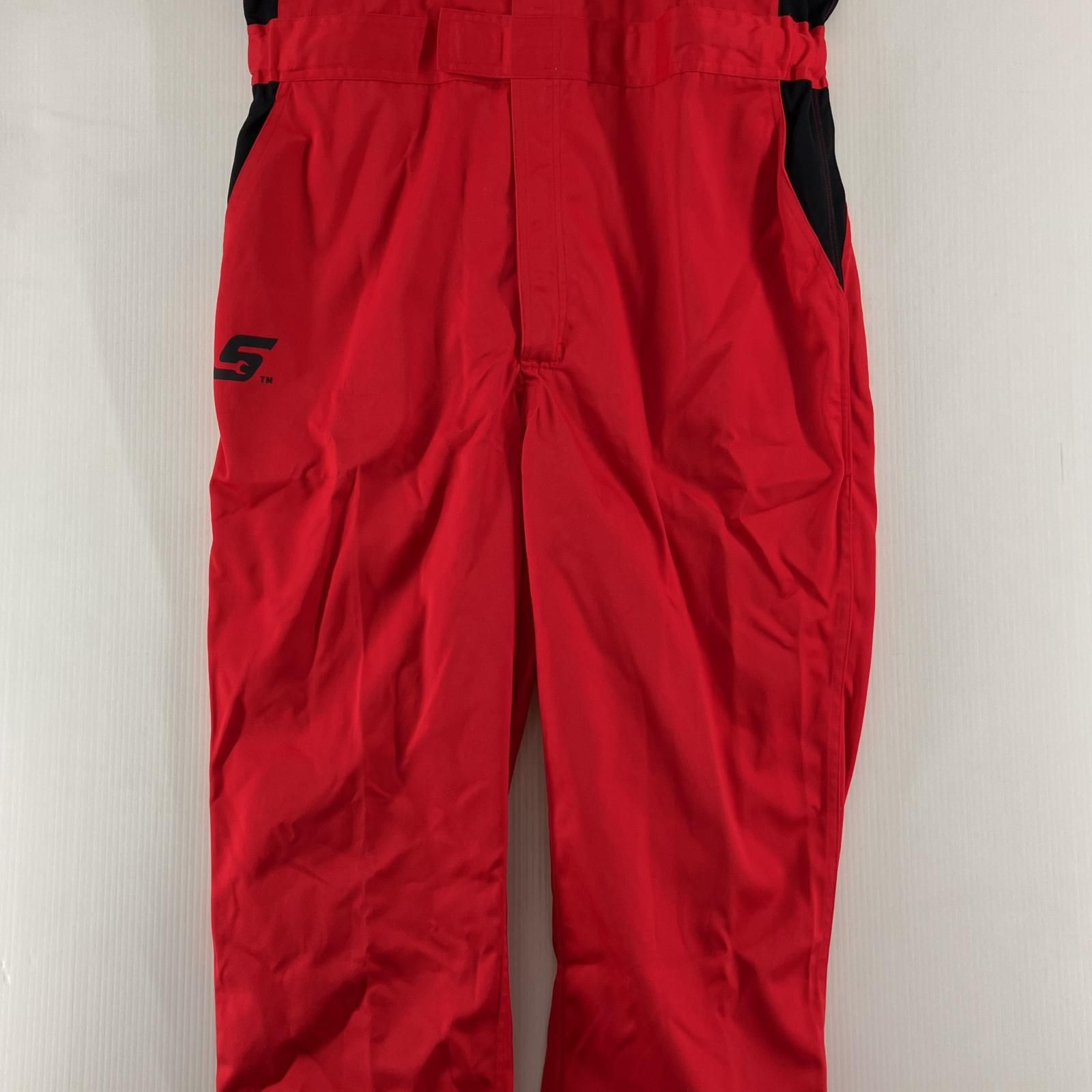 △△Snap-on スナップオン 半袖 作業用 つなぎ Lサイズ レッド