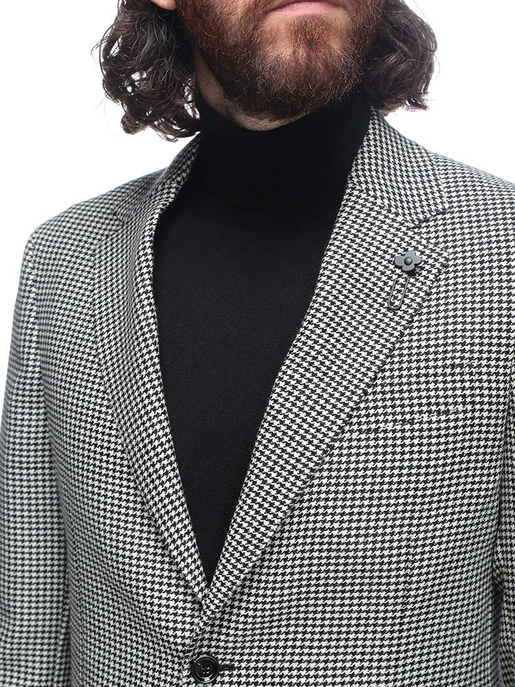 LARDINI (ラルディーニ) ハウンドトゥース シングル 2ツ釦
