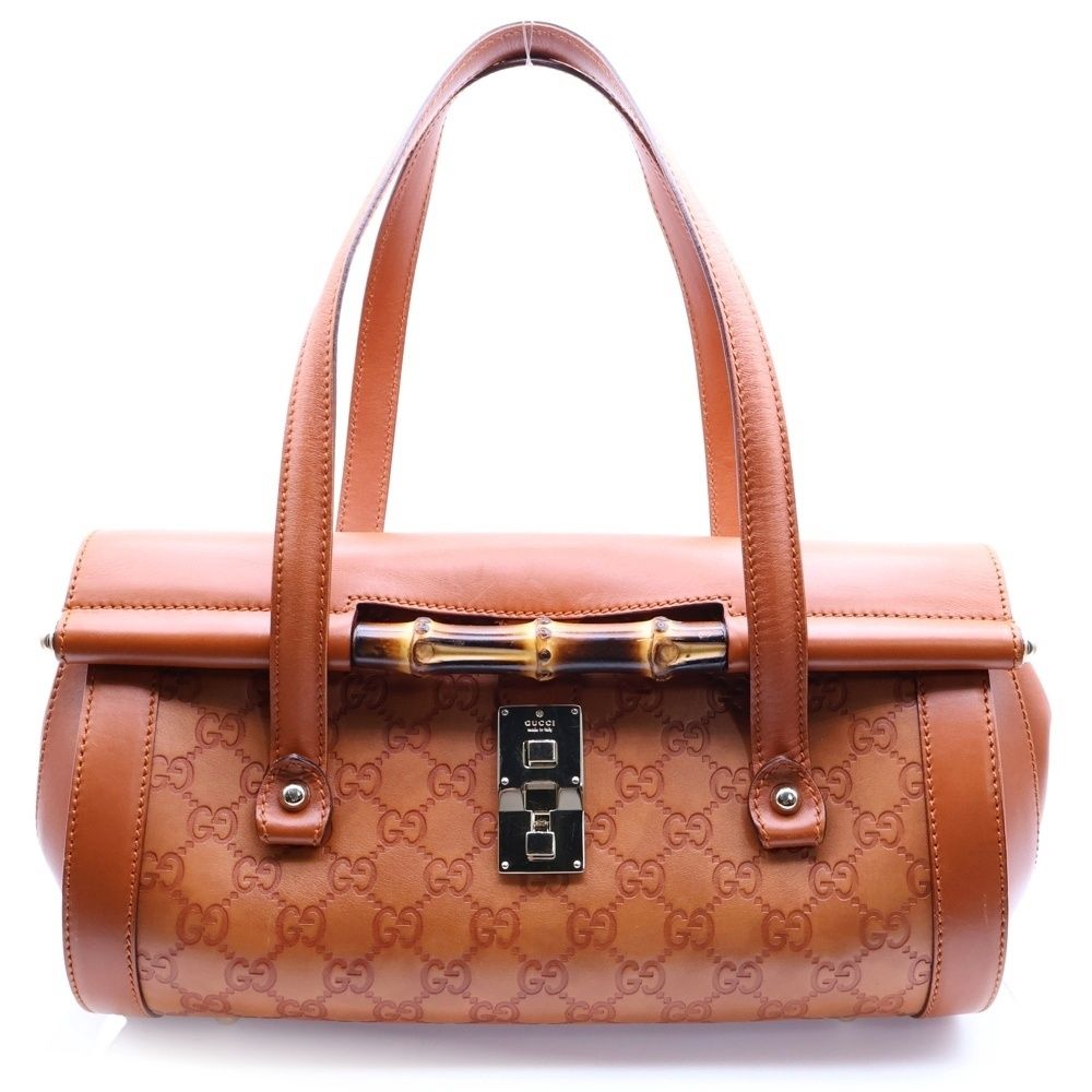 画像用 GUCCI グッチ バンブー ハンドバッグ 111713 002058 GGキャンバス