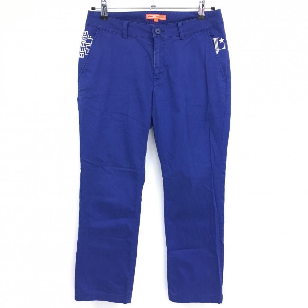 【BEAMS GOLF】ゴルフパンツ　ネイビー　L 美品 ビームスゴルフ パンツ ネイビー ロゴ刺しゅう レディース L ゴルフ