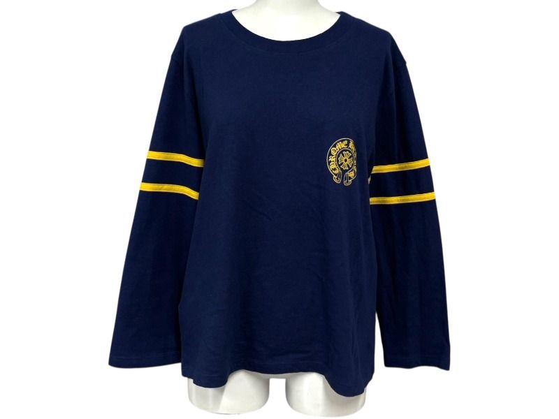 CHROME HEARTS クロムハーツ ROLLER SKATE HORSESHOEL|S TEE ナンバリング 長袖カットソー ブルー サイズM 4b007294
