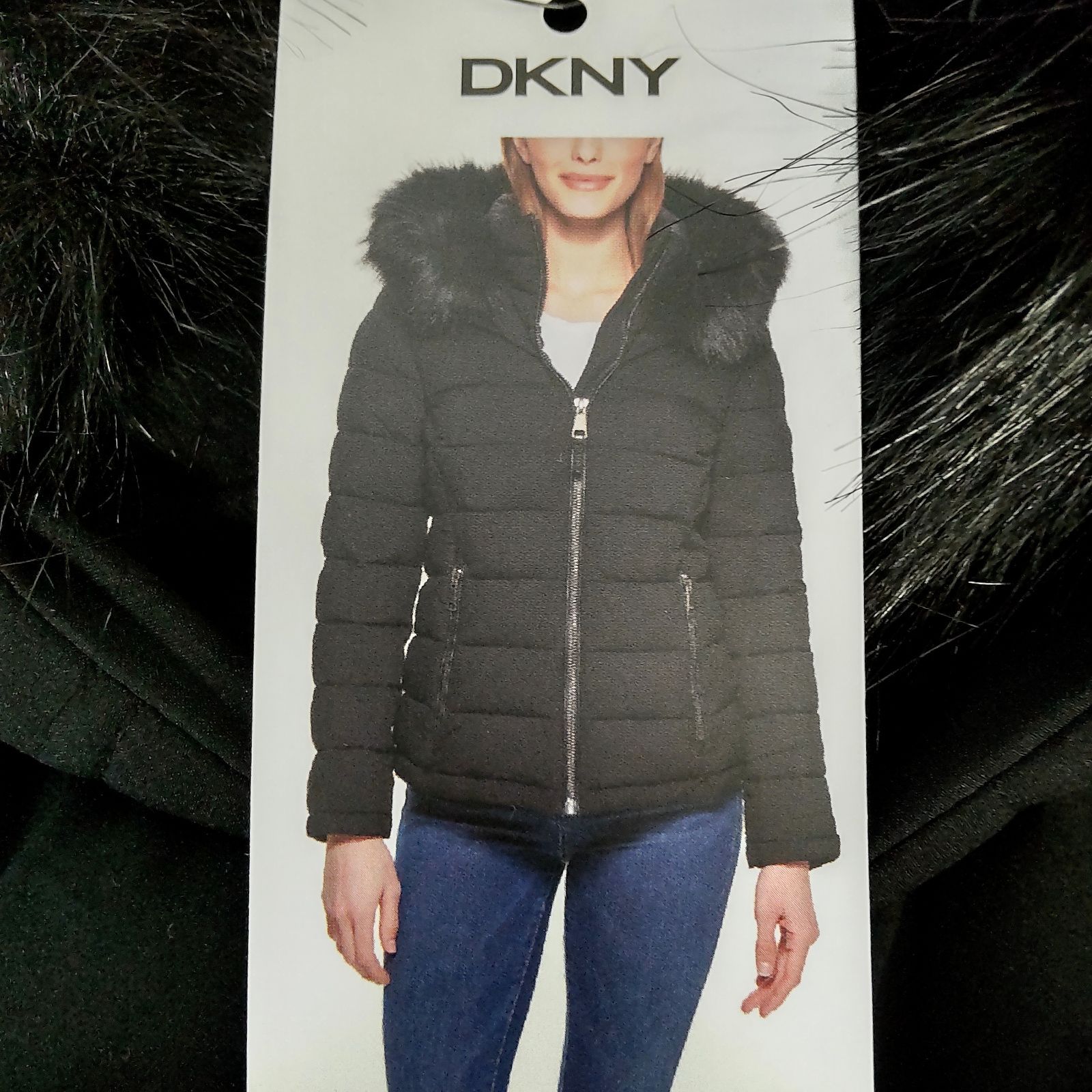 DKNY レディース フーディ ショート 中綿ジャケット L ブラック - メルカリ