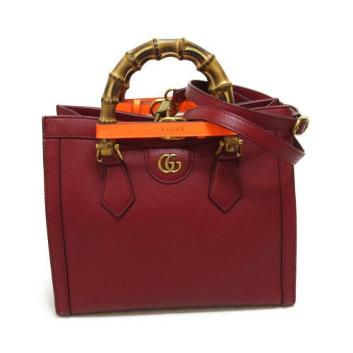 極美品✨GUCCI バンブー　ダイアナ　ハンドバッグ GUCCI （未使用 展示品）グッチ バンブー ダイアナ ミニ トート