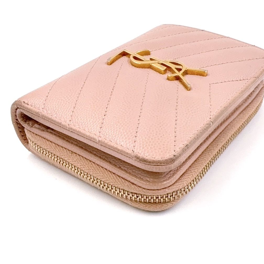 YSL ピンク キルティング 長財布 イヴサンローラン YSL ピンク レザー 長財布 キルティング YSL ピンク キルティング 長
