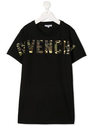 GIVENCHY KIDS カモフラージュロゴプリントコットンTシャツ 12歳用