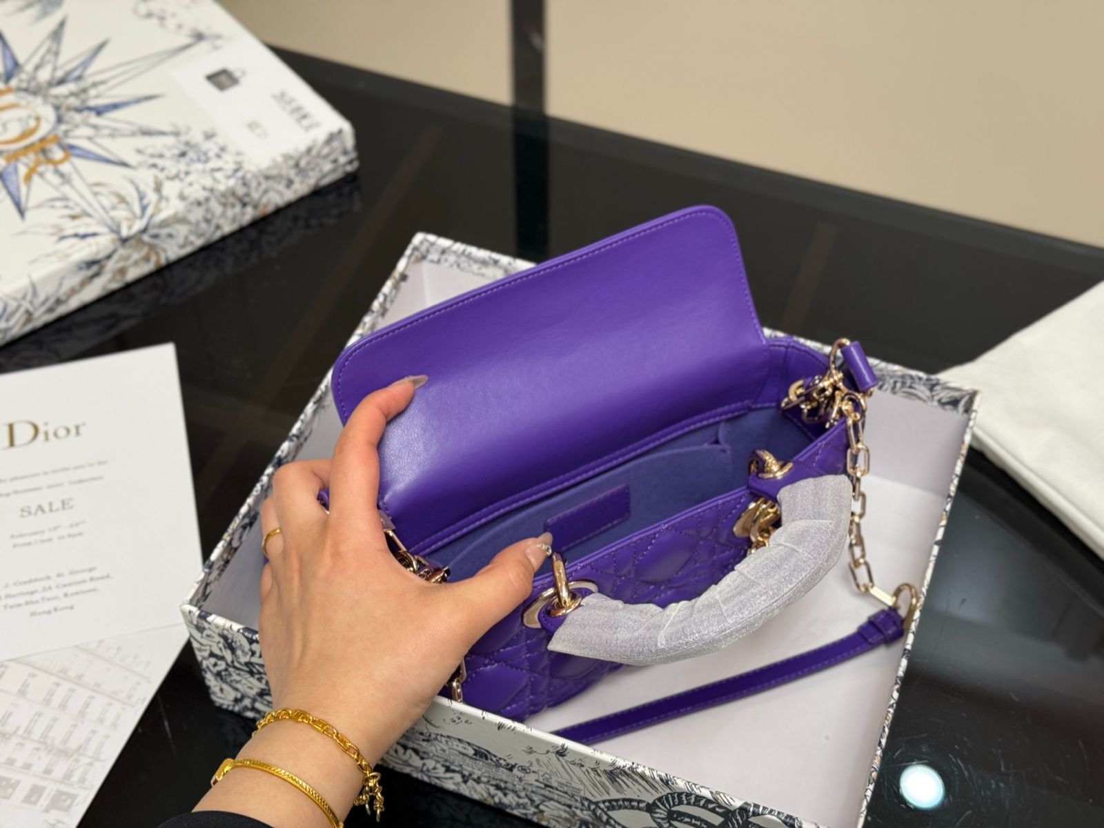 【VIPセール！】DIOR（ディオール）エレガントバッグ DIOR | Lady Dior バッグ ミニ カナージュ パテントカーフスキン