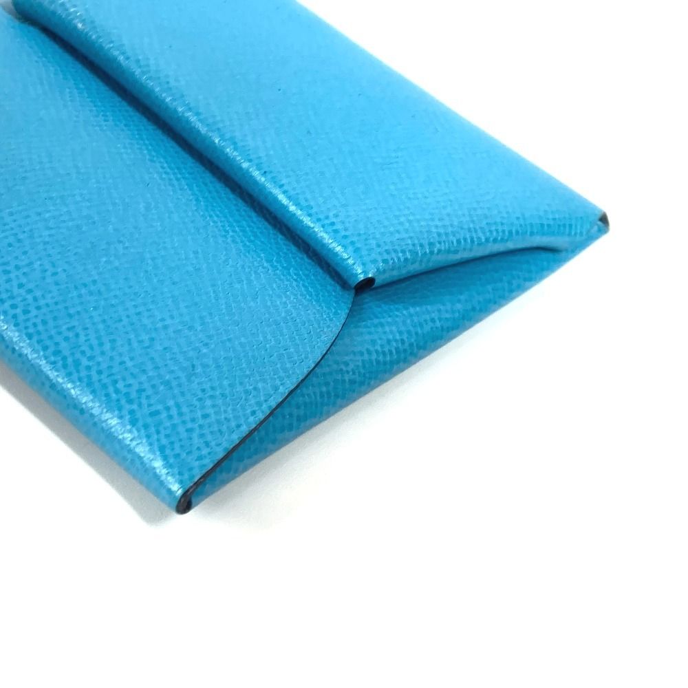 HERMES エルメス コインケース バスティア レザー ブルー - メルカリ