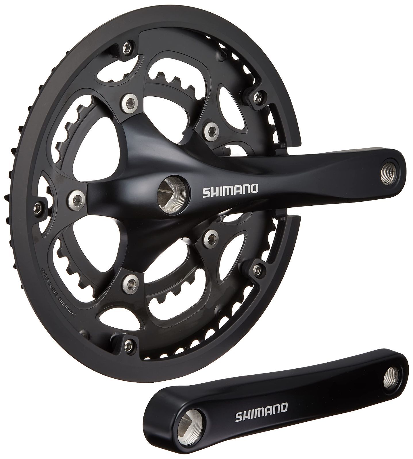 クランク長 170mm シマノ SHIMANO フロントチェーンホイール ROAD FC-RS200 50×34T 170mm 8S チェーンガード付 対応BB 四角軸UN 110mm EFCRS200C04C CLARIS クラリス