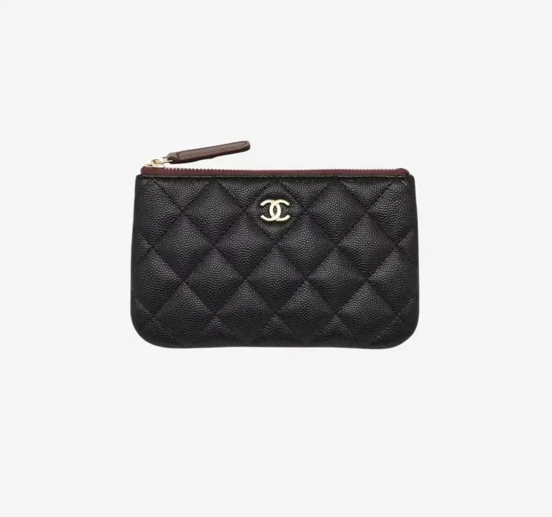 Chanel シャネル ミニポーチ キャビア ブラック 金具