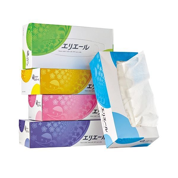 まとめ 大王製紙 エリエールティシュー180組 箱 1パック 5箱 ×10セット