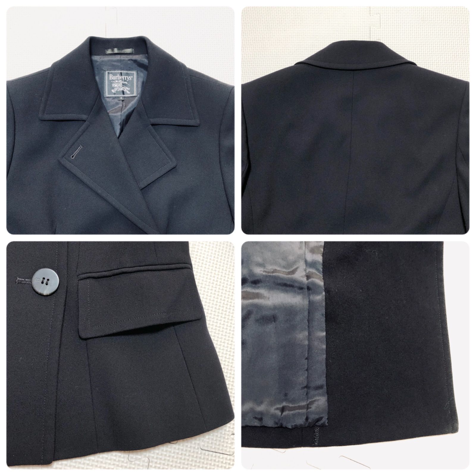 □極上美品□Burberrys バーバリー ダブルテーラードジャケット ウール 