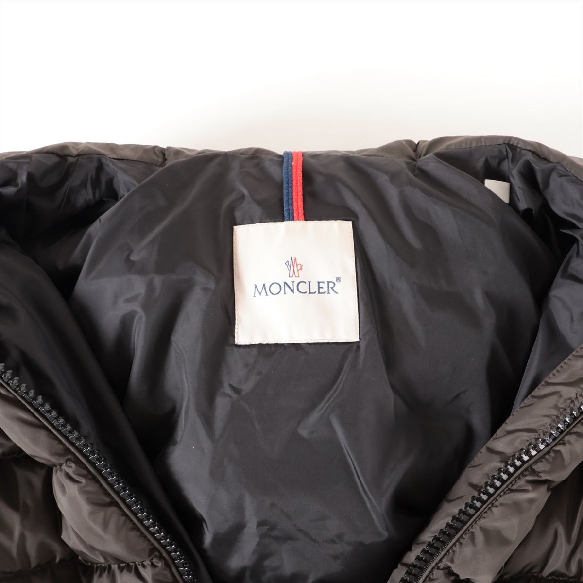 モンクレール☆ロングダウン☆TALEVE☆カーキ☆3☆レザー☆正規品 