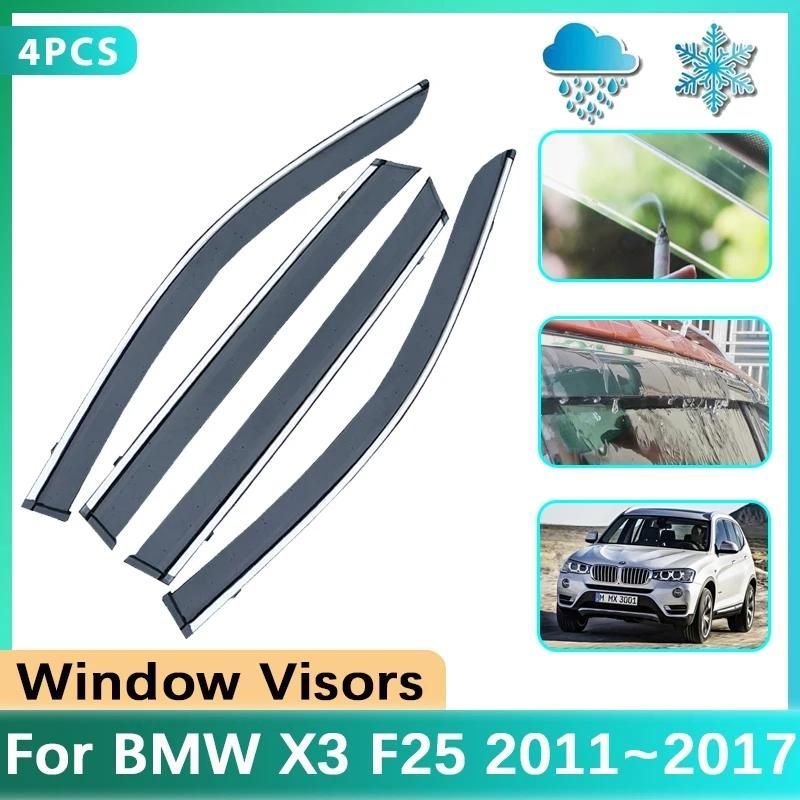 ◆風よけ 風防 ウインドシールド BMW X3 F25 2011年 2012年 2013年 2014年 2015年 2016年 2017年 サイド ウィンドウ バイザー 雨