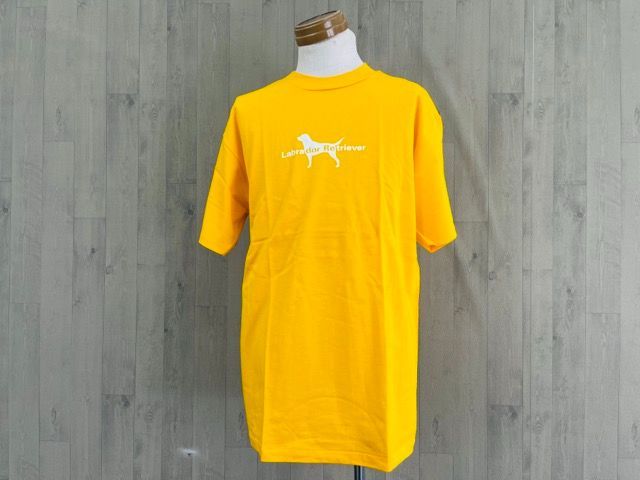 未使用保管品 Labrador Retriever ラブラドール リトリーバー コットンTシャツ Ｍサイズ イエロー系 /53230在