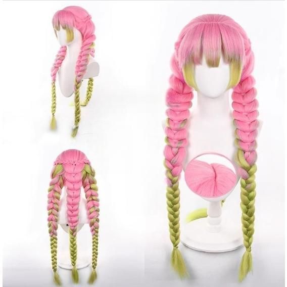 新発売 鬼滅の刃 風 甘露寺 蜜璃 かんろじ みつり コスプレ ウィッグ イベント クリスマス ハロウィン 文化祭 BJ0924ML02