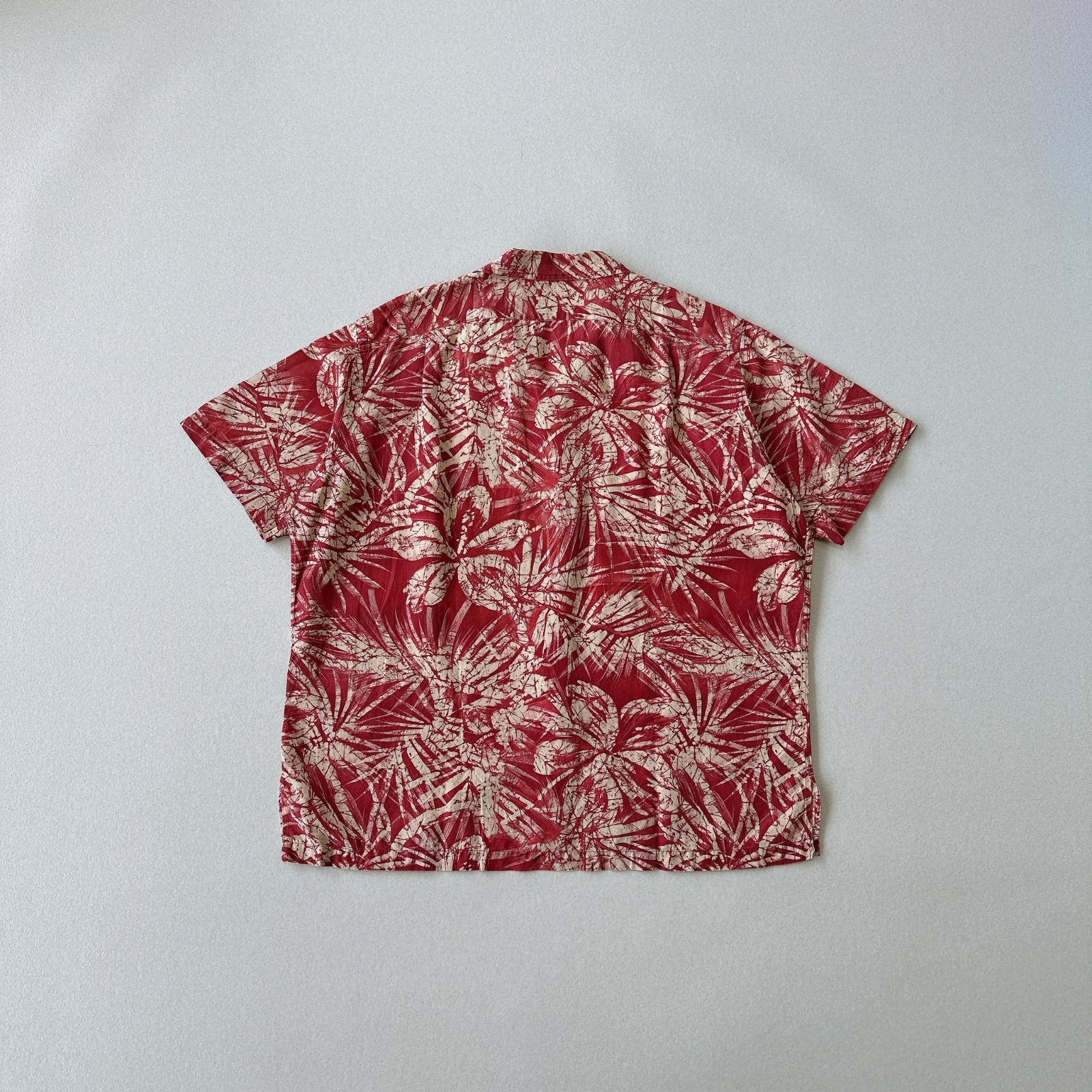 90s ラルフローレン CLAYTON オープンカラーシャツ 開襟 総柄 シルク 