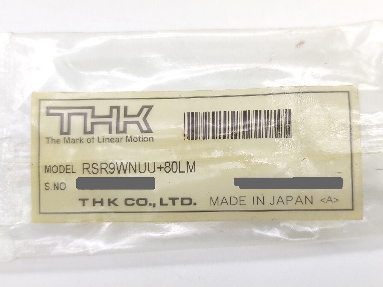 インボイス対応 汚れあり 未使用 THK RSR9WNUU＋80LM その5 【公式通販】