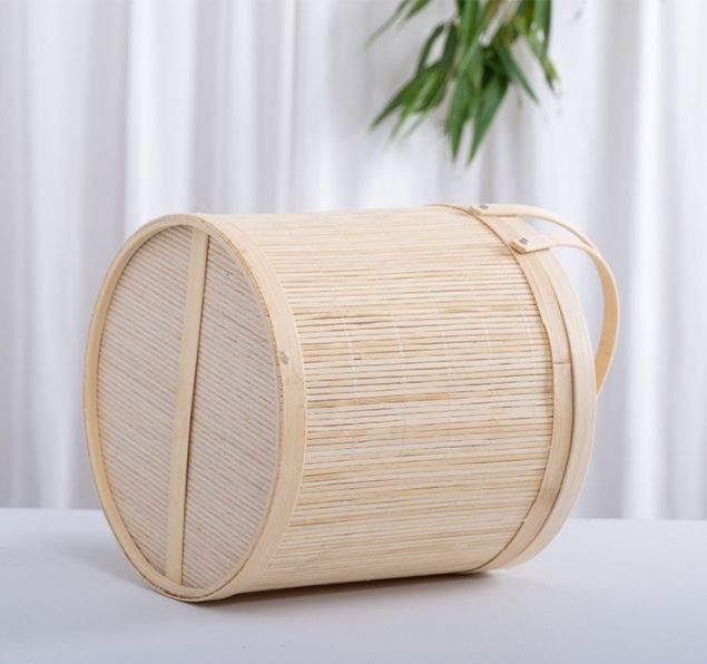 收納盒 茶道具籠 竹細工 手作り茶具☆茶道具籠☆竹の編☆茶道☆收納盒☆竹編細工籠 V