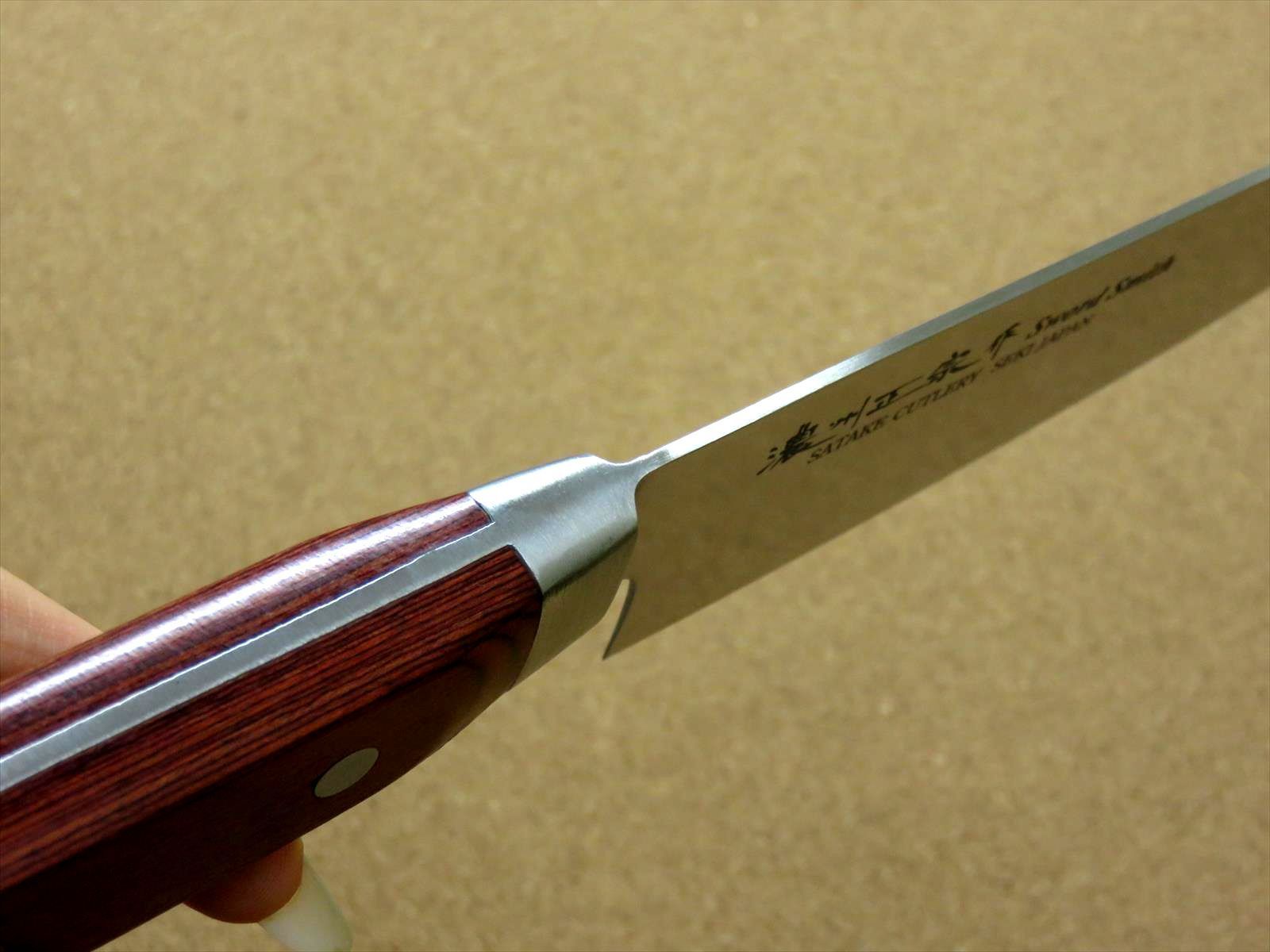 関の刃物 ペティナイフ 13.5cm (135mm) 濃州正宗作 モリブデンステンレス鋼 茶色積層強化木 小型包丁 両刃 果物包丁 皮むき 日本製 -  メルカリ