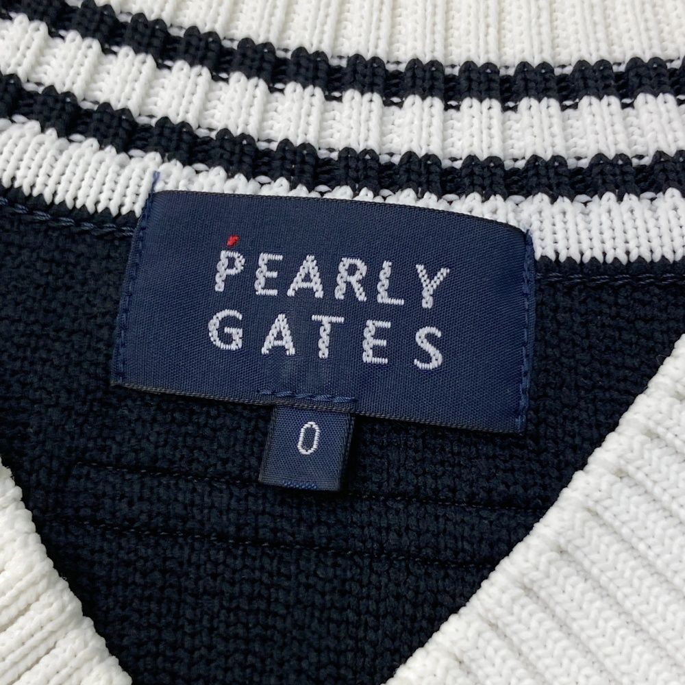サイズ：0 PEARLY GATES パーリーゲイツ ニットベスト ワッペン