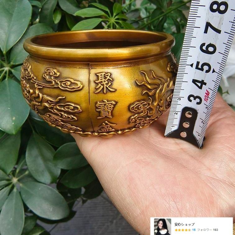 銅器 香炉 聚宝盆 工芸品 置物 - メルカリ