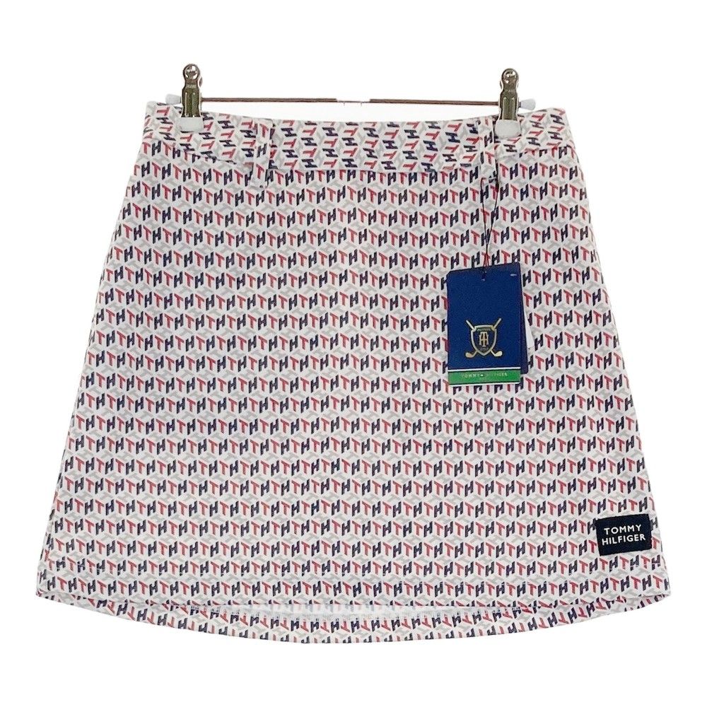サイズ L TOMMY HILFIGER GOLF トミー ヒルフィガーゴルフ スカート 総柄 ホワイト系 240101452460 ゴルフウェア レディース ストスト
