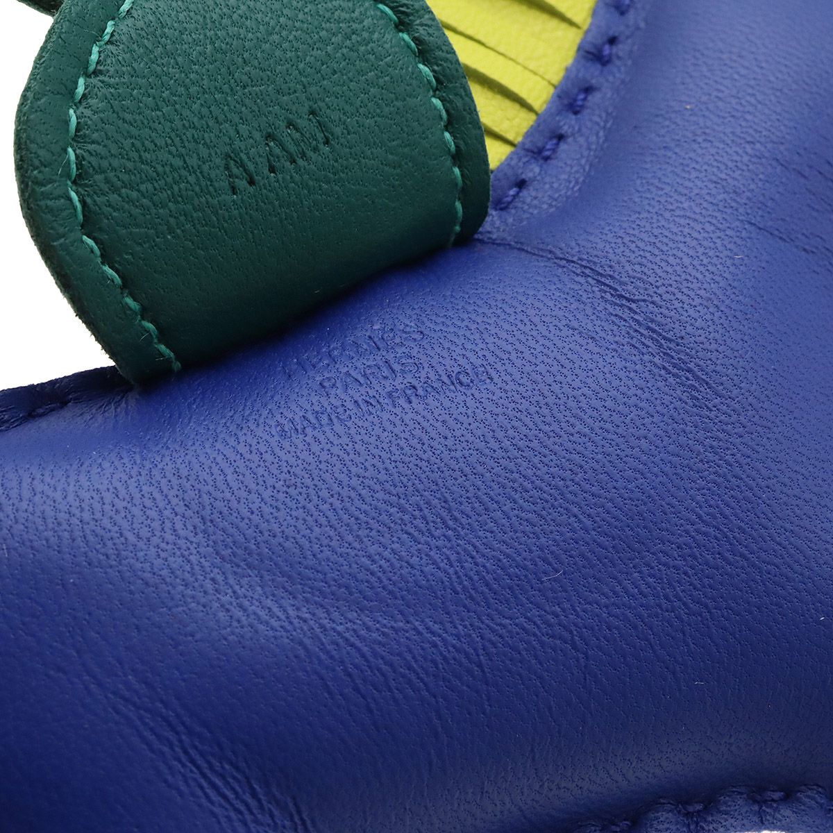 ❤お得なお品❤ロデオMM マラカイトｘライムｘブルー エルメス A刻印 箱付き HERMES エルメス ロデオMM バッグチャーム アクセサリー 馬