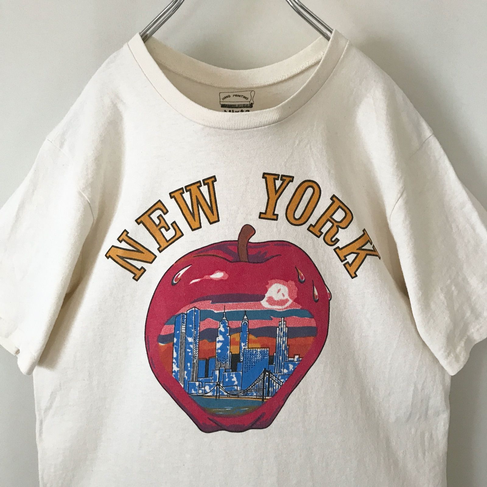 Mixta ミクスタ☆USA製/ハンドプリントTシャツ☆New York/ビッグ