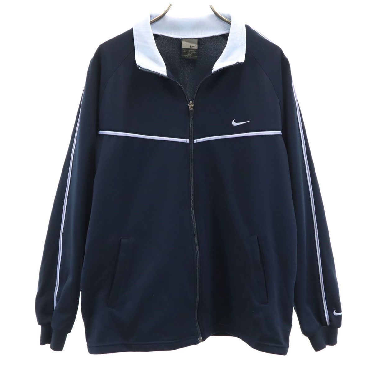 NIKE ナイキ トラックジャケット L ネイビー ジャージ レディース 古着