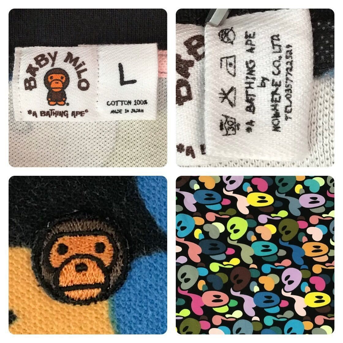 a bathing ape baby milo マルチカラー カモ ポロシャツ NEW MULTI CAMO BABY MILO®︎ REGULAR FIT FULL ZIP HOODIE 2026年1月