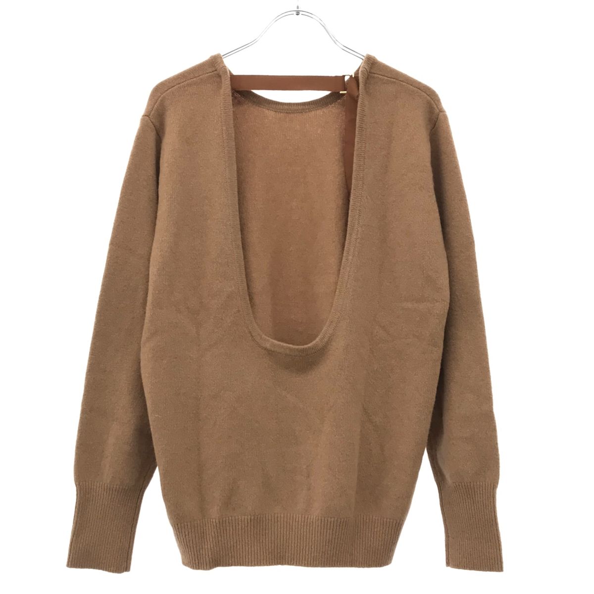 マイラン　カシミア　ニット MYLAN マイラン 21AW Eco Cashmere Back Open knit Top カシミヤ