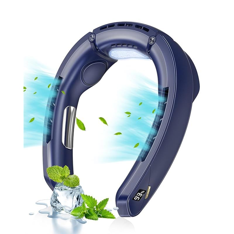 2024年夏新型　冷却プレート　液晶ディスプレイ　首掛け扇風機 ネッククーラー Amazon | 首掛け扇風機 ネックファン【2024年夏新型.涼感