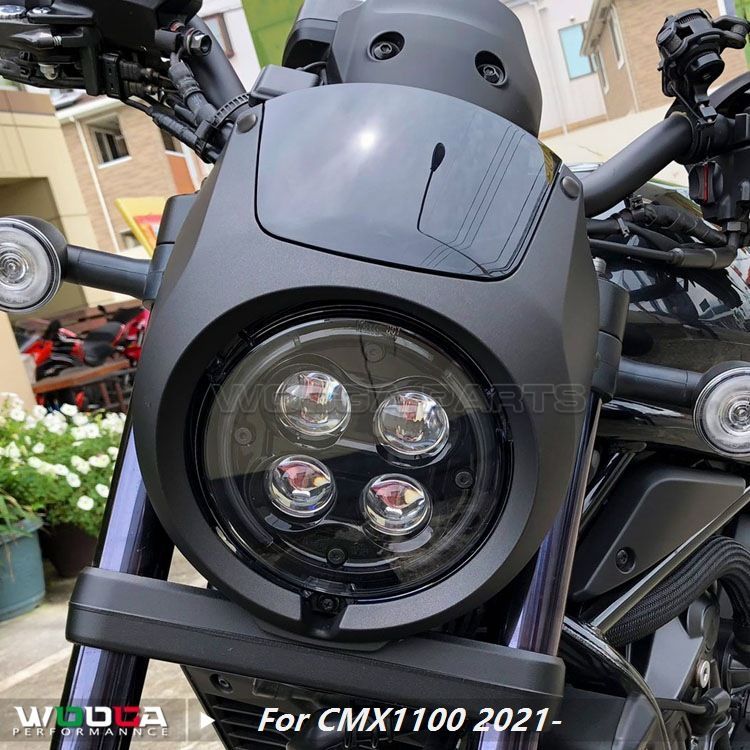 本田REBEL CMX1100 2021〜 改装 復古スタイル フロント風防猪頭カバー 大灯カバー 吸引デザイン