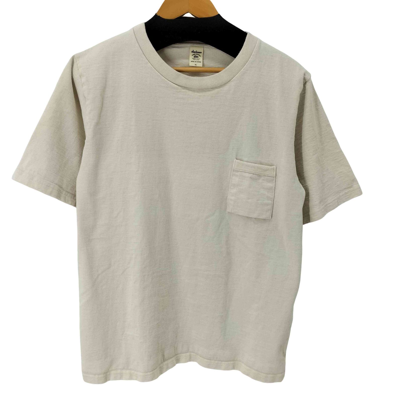美品 ジャックマン Dotsume ポケットTシャツ サンドカーキ JM5870 美品 ジャックマン Dotsume ポケットTシャツ サンドカーキ
