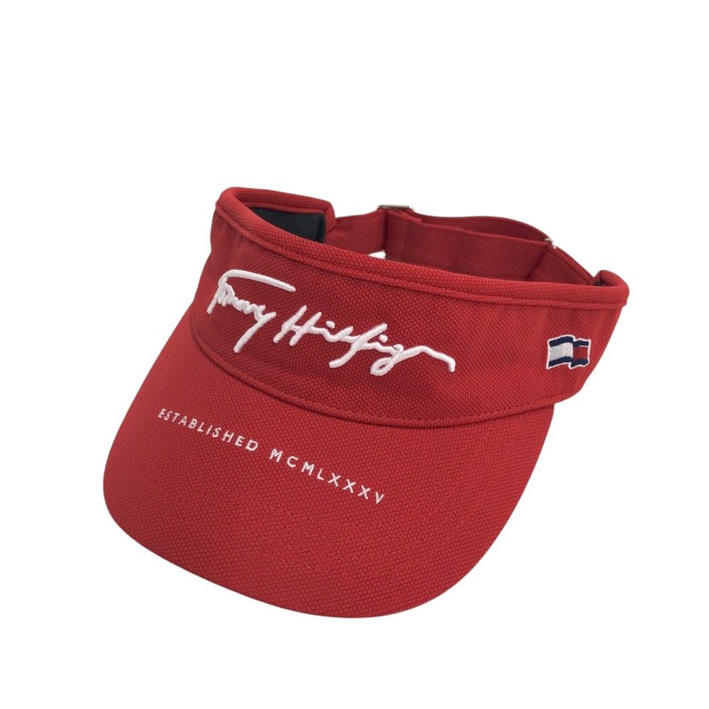 TOMMY HILFIGER GOLF トミー ヒルフィガーゴルフ  サンバイザー  レッド系 フリー(57cm) [240101298457] ゴルフウェア ストスト